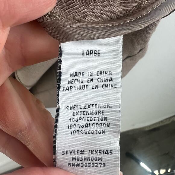 Thread & Supply Womens Wrap Jacket Cotton Brown Belted Waist Long Sleeve Size LG - Picture 10 of 11